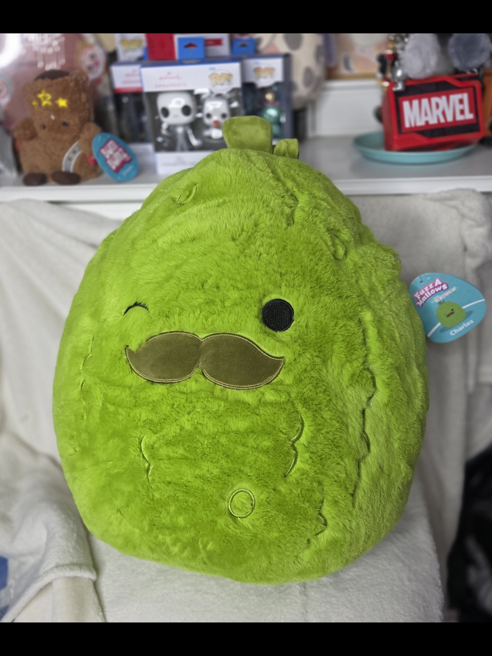 16" Charles The Pickle FuzzAMallows Squishmallows 2025 (Small Tear In Tag)